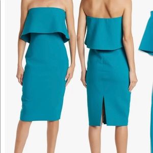 Driggs Strapless Dress - dark blue, almost turquoise
